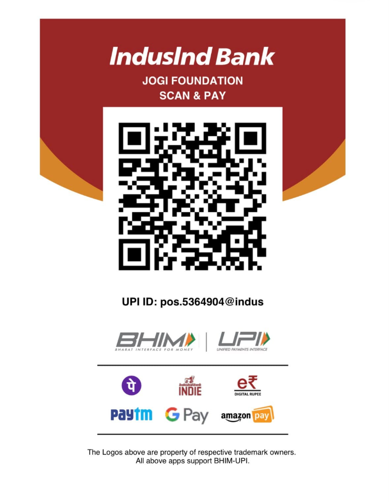 IndusInd Bank Jogi Foundation QR Code